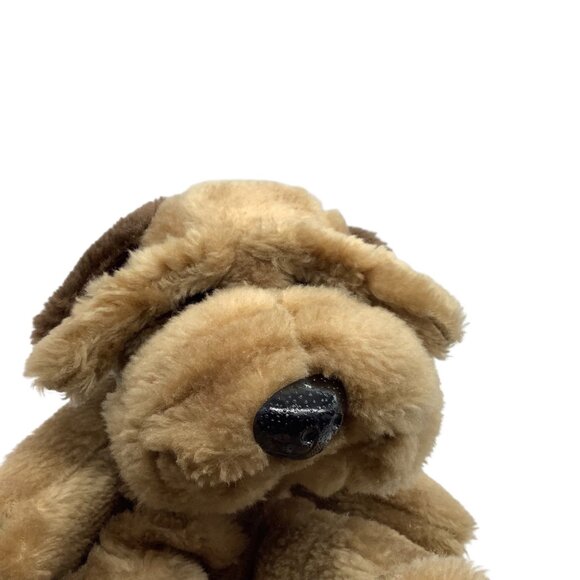 Vtg 1986 Plush Puppy Sharpei Stuffed Animal Raffoler 9” Wrinkles Made In Korea - Picture 5 of 6